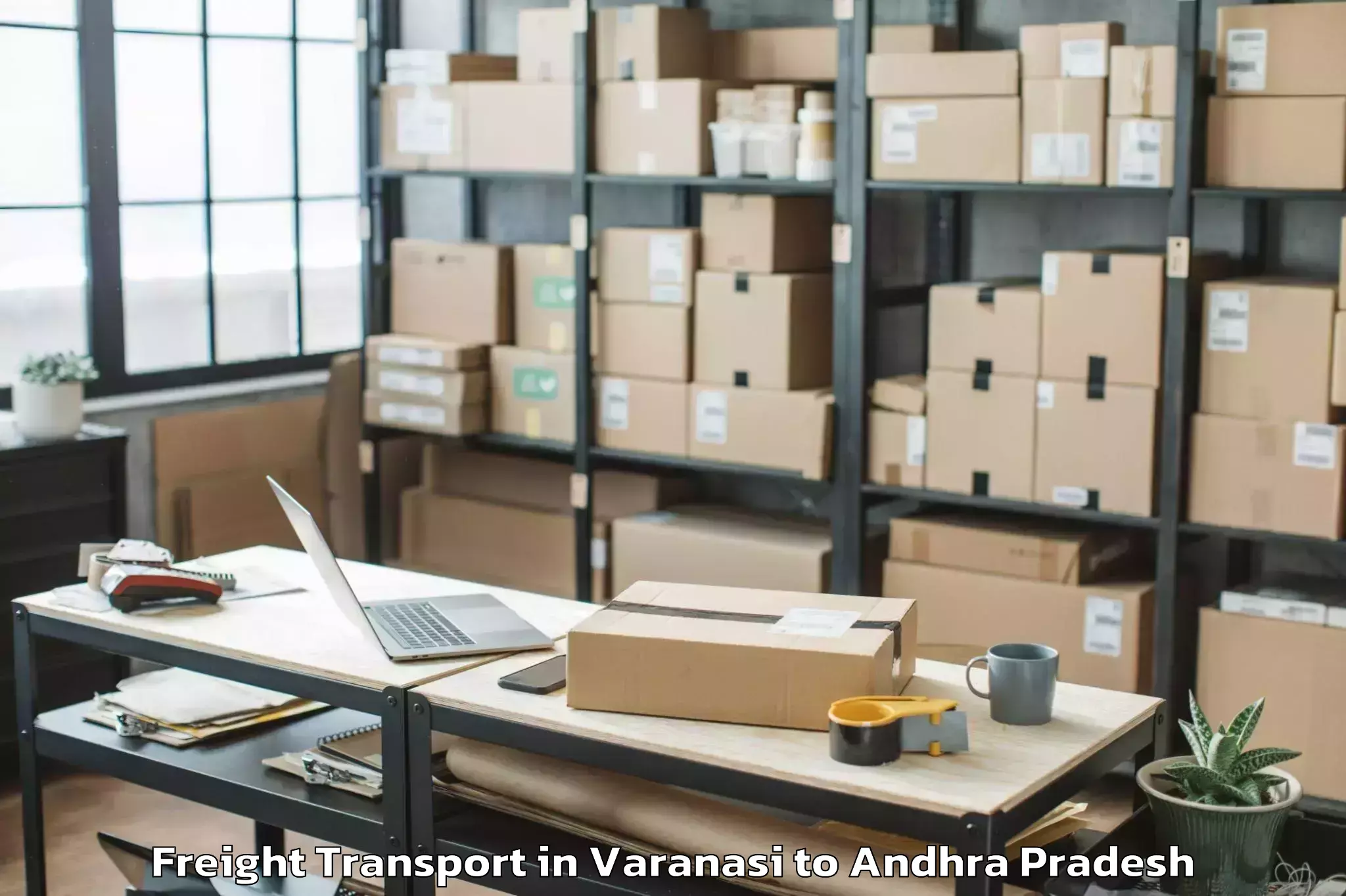 Reliable Varanasi to Kollipara Freight Transport